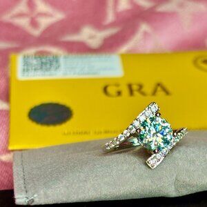 MOISSANITE 2 CT ADJUSTABLE RING